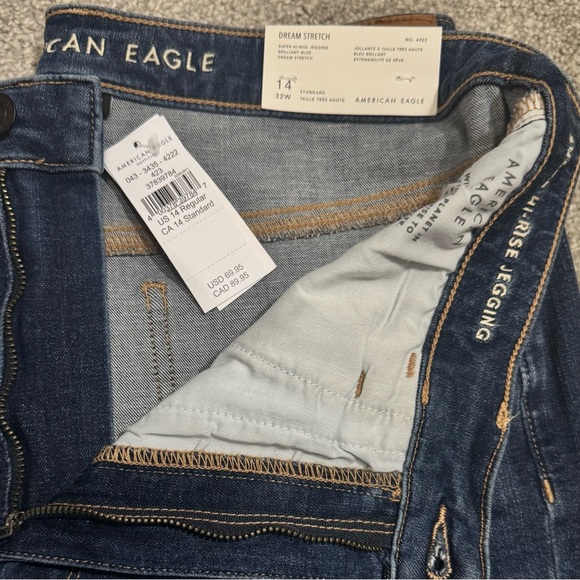 Brand New Super Hi Rise American Eagle Jegging Size 14 Regular - Picture 5 of 5